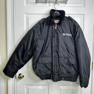National Patrol RSIG Events Jacket Mens XL Black Full Zip Water Resistant